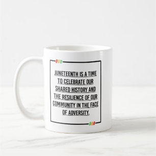 11e citaat, vrijheid van Afrikaans-Amerikaan. Koffiemok
