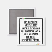 11e citaat, vrijheid van Afrikaans-Amerikaan. Magneet (Voorkant / Achterkant)