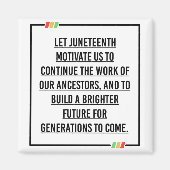 11e citaat, vrijheid van Afrikaans-Amerikaan. Magneet (Voorkant)