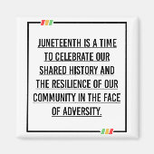 11e citaat, vrijheid van Afrikaans-Amerikaan. Magneet (Voorkant)