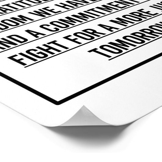 11e citaat, vrijheid van Afrikaans-Amerikaan. Poster (Hoek)