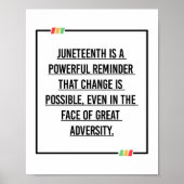 11e citaat, vrijheid van Afrikaans-Amerikaan. Poster (Voorkant)