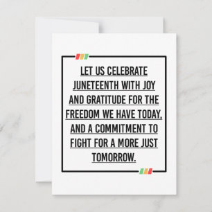 11e citaat, vrijheid van Afrikaans-Amerikaan. Save The Date