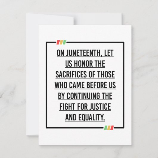 11e citaat, vrijheid van Afrikaans-Amerikaan. Save The Date (Voorkant)