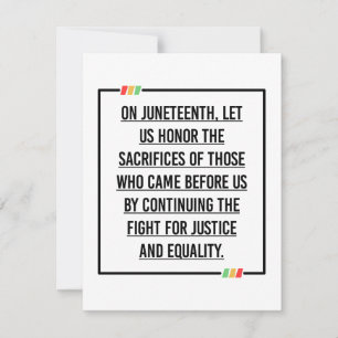 11e citaat, vrijheid van Afrikaans-Amerikaan. Save The Date