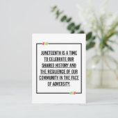 11e citaat, vrijheid van Afrikaans-Amerikaan. Save The Date (Staand voorkant)