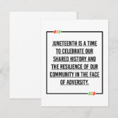 11e citaat, vrijheid van Afrikaans-Amerikaan. Save The Date (Voorkant / Achterkant)