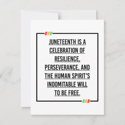 11e citaat, vrijheid van Afrikaans-Amerikaan. Save The Date (Voorkant)