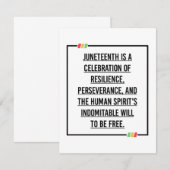 11e citaat, vrijheid van Afrikaans-Amerikaan. Save The Date (Voorkant / Achterkant)