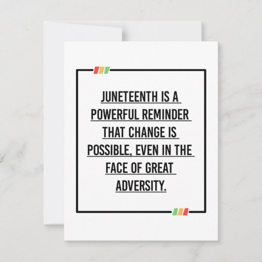 11e citaat, vrijheid van Afrikaans-Amerikaan. Save The Date (Voorkant)