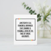 11e citaat, vrijheid van Afrikaans-Amerikaan. Save The Date (Staand voorkant)