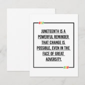 11e citaat, vrijheid van Afrikaans-Amerikaan. Save The Date (Voorkant / Achterkant)