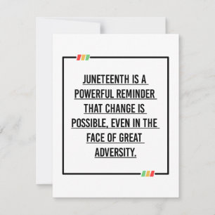 11e citaat, vrijheid van Afrikaans-Amerikaan. Save The Date