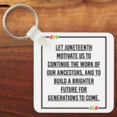 11e citaat, vrijheid van Afrikaans-Amerikaan. Sleutelhanger (Voorkant)