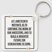 11e citaat, vrijheid van Afrikaans-Amerikaan. Sleutelhanger (Achterkant)