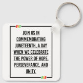 11e citaat, vrijheid van Afrikaans-Amerikaan. Sleutelhanger (Achterkant)