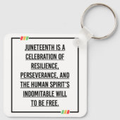 11e citaat, vrijheid van Afrikaans-Amerikaan. Sleutelhanger (Achterkant)