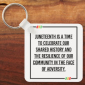 11e citaat, vrijheid van Afrikaans-Amerikaan. Sleutelhanger (Voorkant)