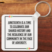 11e citaat, vrijheid van Afrikaans-Amerikaan. Sleutelhanger (Achterkant)