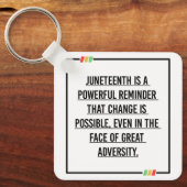 11e citaat, vrijheid van Afrikaans-Amerikaan. Sleutelhanger (Voorkant)