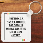 11e citaat, vrijheid van Afrikaans-Amerikaan. Sleutelhanger (Achterkant)