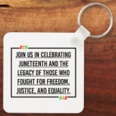 11e citaat, vrijheid van Afrikaans-Amerikaan. Sleutelhanger (Achterkant)