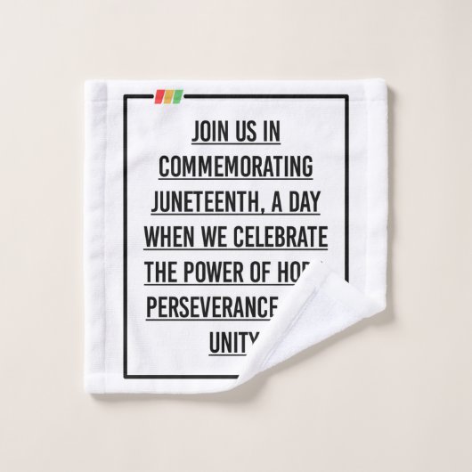 11e citaat, vrijheid van Afrikaans-Amerikaan. Washandje (Wasdoekje)