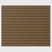 11e (elfde) gebeurtenis bruin, Faux Gold Cadeaupapier (Vlak)
