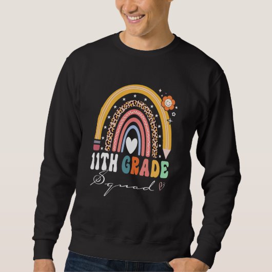 11e Elfde Klas Squad Regenboog Geweldige Leraar Trui (Voorkant)