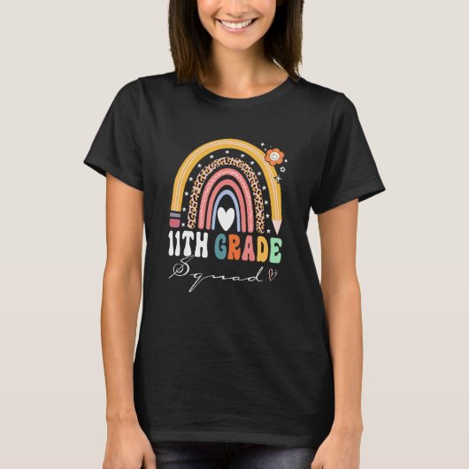 11e Elfde Klas Team Regenboog Geweldige Leraar T-shirt (Voorkant)