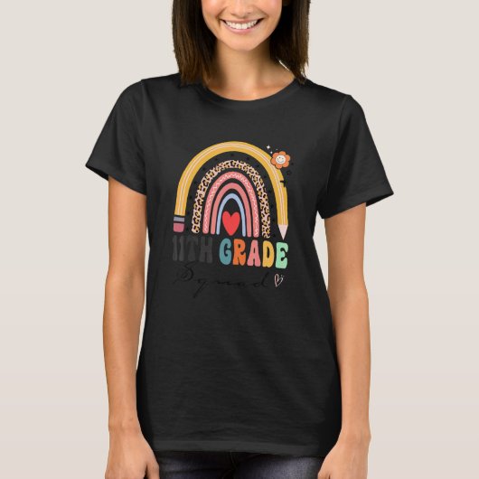 11e Elfde Klas Team Regenboog Geweldige Leraar T-shirt (Voorkant)
