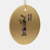 11e en 12e dag xmas decoratie; keramisch ornament (Rechts)