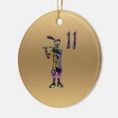 11e en 12e dag xmas decoratie; keramisch ornament (Links)