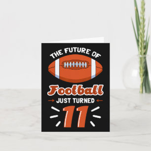 11e Football Verjaardag Party Speler Sport Lover T Kaart