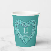 11e foto van Turquoise Wedding Wedding Year Papieren Bekers (Achterkant)