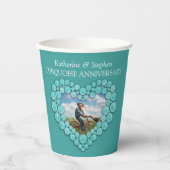 11e foto van Turquoise Wedding Wedding Year Papieren Bekers (Voorkant)