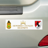 11e GEARMOREERD CAVALRY-REGIMENT Bumpersticker (Op auto)