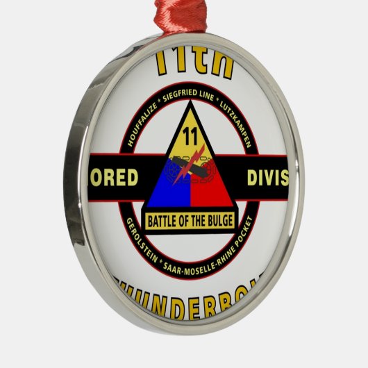 11E GEARMOREERDE AFDELING "THUNDERBOLT" METALEN ORNAMENT (Rechts)