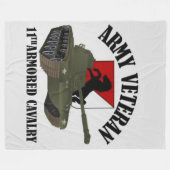 11e GEARMOREERDE CAVALRY Fleece Deken (Voorkant (Horizontaal))