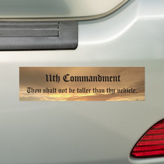 11e Geboden Bumpersticker (Op auto)