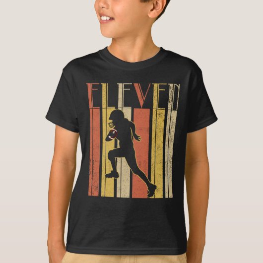 11e geboorte-Footballs jongens T-shirt (Voorkant)