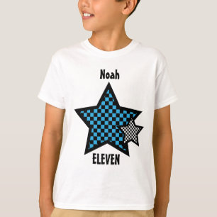 11e geboorte-jongen, GECONTROLEERD Star Custom Nam T-shirt