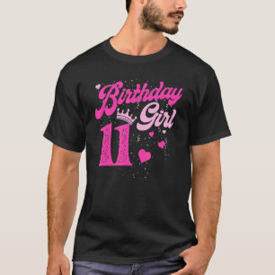 11e geboorte meisje 11 jaar oude dag t-shirt
