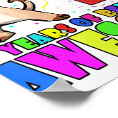 11e geboorte Partij Dog - 11 jaar oud Gir Poster (Hoek)