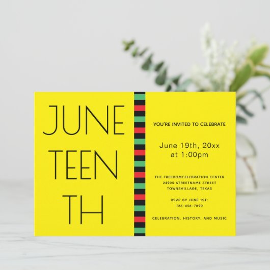 11e Gele Vrijheidsfeestdag Kaart (Staand voorkant)