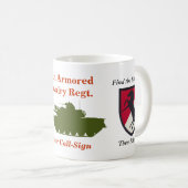 11e gepantserde cavalerie M48A3 Patton - Aangepast Koffiemok (Voorkant rechts)