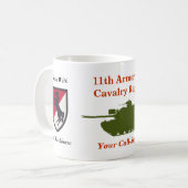 11e gepantserde cavalerie M48A3 Patton - Aangepast Koffiemok (Voorkant links)