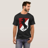 11e gepantserde cavalerie regit patch 11e auto t-shirt (Voorkant volledig)