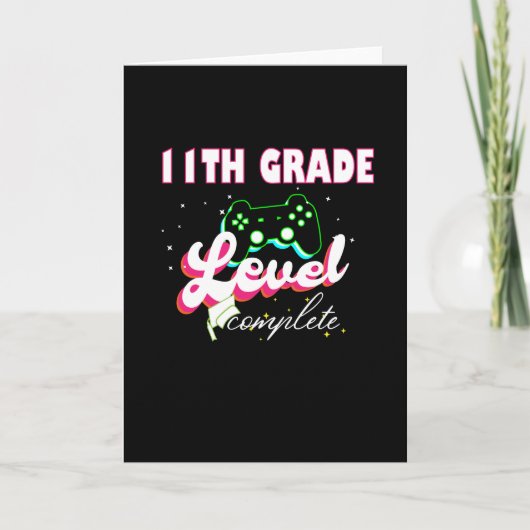 11e graad Afstuderen gamer Afstuderen Kaart (Voorkant)