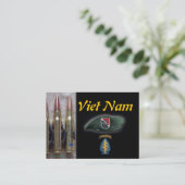 11e groene beret speciale troepengroep handelskaar visitekaartje (Staand voorkant)